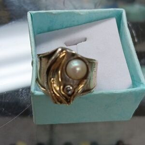 Silver ring size  8 .